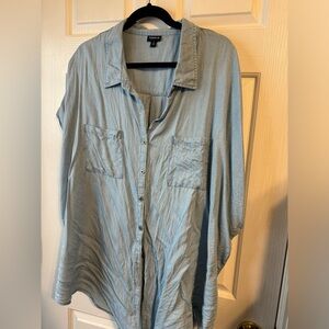 Torrid chambray button up top